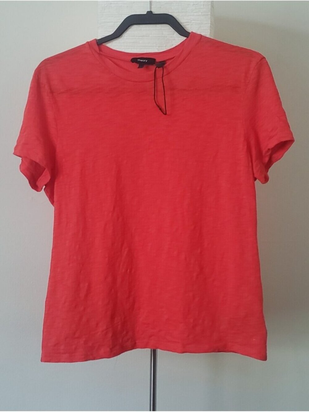 Theory 100% Cotton Coral Slim Fit Slub Tee XL (Fits M/L) - Picture 4 of 11